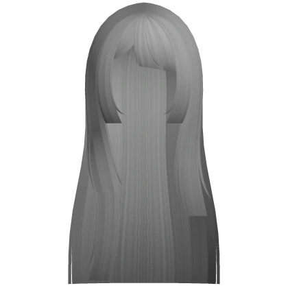 long cut up hime doll hair in grey