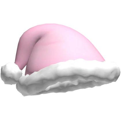 santa hat fluffy light pink