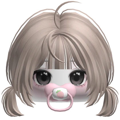 Strawberry Pacifier Pigtail Hair 🍓