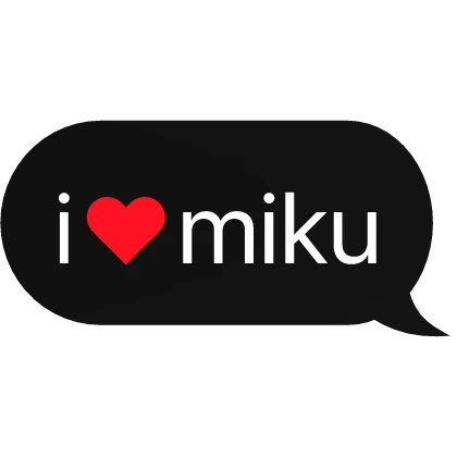 i heart miku text