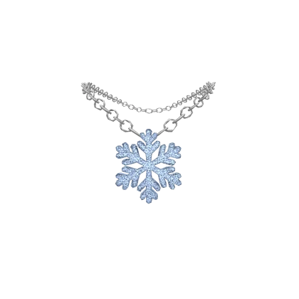 ❄ Winter Snowflake Necklace Blue