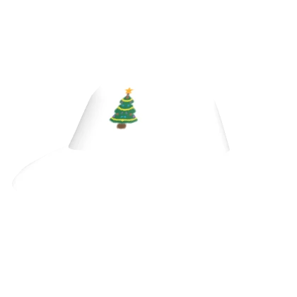 White Tree Christmas Trendy Hat