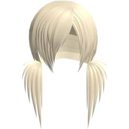 blonde messy scene low pigtails