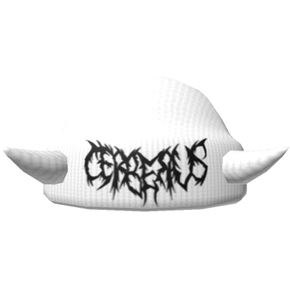 Cerberus Grunge Beanie White