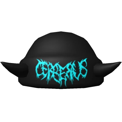 Cerberus Grunge Beanie Neon Blue