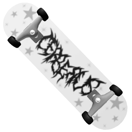 Cerberus Grunge Skateboard White