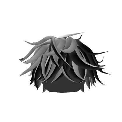 White & Black Fluffy Hair