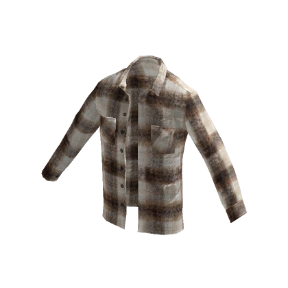 Pacsun Plaid Flannel Shirt Jacket - Brown & White