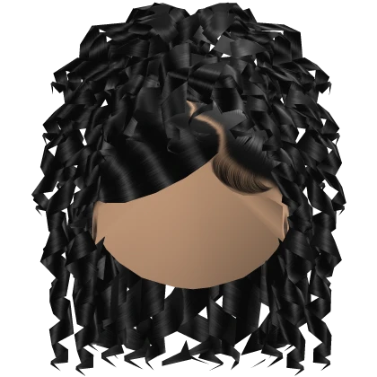 Glamorous Heart Swoop Curly Updo in Black