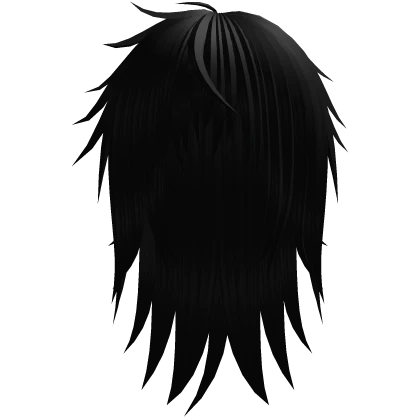Black Vkei Rockstar Wolfcut Emo Hair 