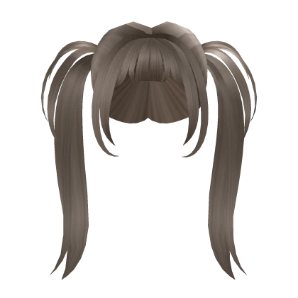 kawaii Gyaru layered pigtails hair in Ash Blonde