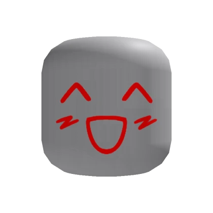 Recolorable Red Evil Goober Blush Happy Guest Face