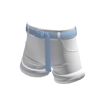 Belted shorts : Lightblue