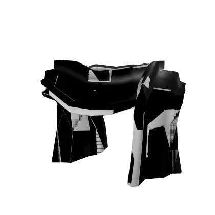 [ANIMATED] GLITCHED SCARF / CLOAK BLACK AND WHITE