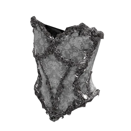 White Silver Royal Jeweled Corset