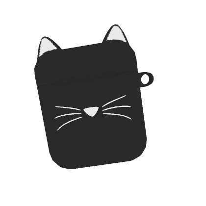 Black Cat Headphones Case