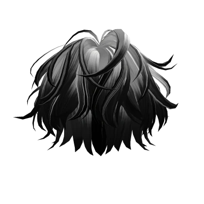 White&Black Messy Wavy Hair