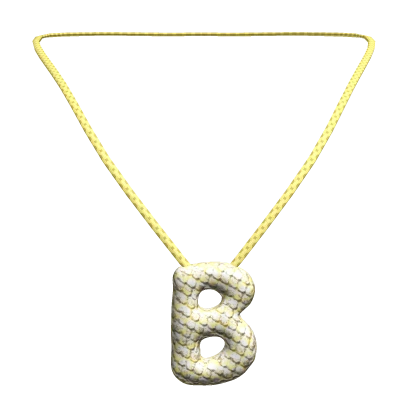Preppy Bubble Initial Necklace B 3.0 Gold