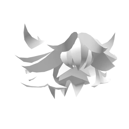 White Blocky Punk Hair