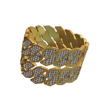 [Boy] Iced Out Stack Cuban Chain Bracelet Right 