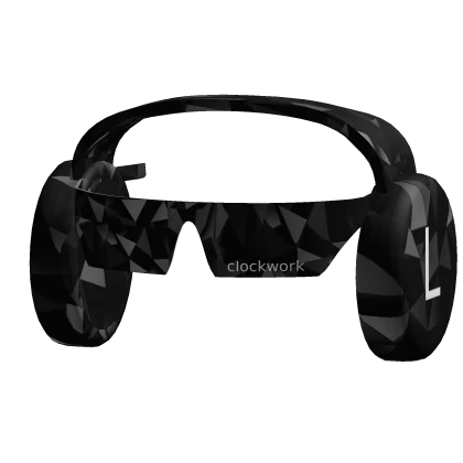 Black Sparkle Time Clockwork Headphones With Shade