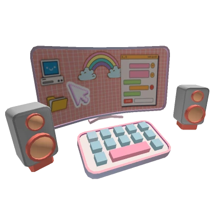 Pink Pastel Desktop (Avatar Facing)