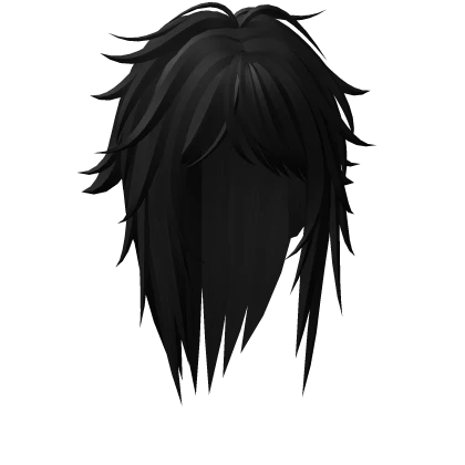 Emo Scene Shaggy Punk Hair in Black