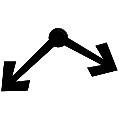 Clock hands mustache - black