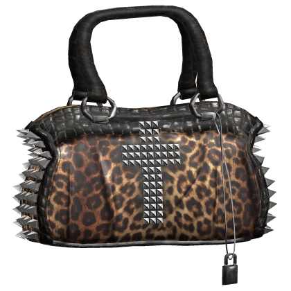2000 Y2K Cheetah Designer Leopard Print Bag Silver