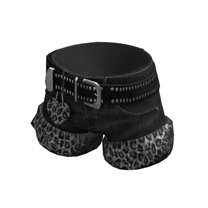 Y2K Fur Heart Shorts