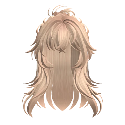 Blonde Anime Half-Up Hair