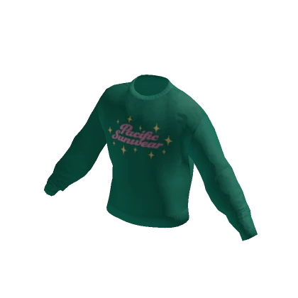 Pacsun Sweatshirt - Green Sparkle Sweater