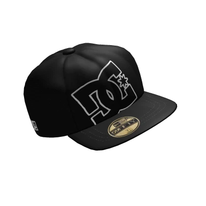 black DC skater 2000s hat