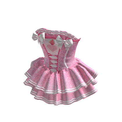 ✨ Royale Kawaii Corset Ruffle Pink Dress