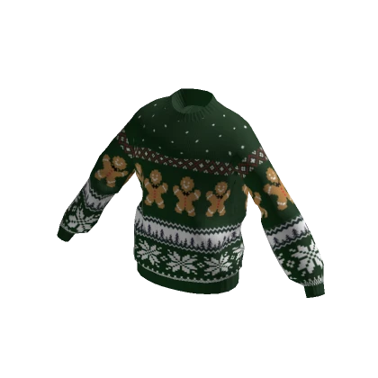 Oversized Christmas Sweater - Gingerbread Man