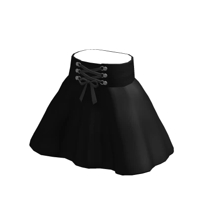 Black Lace Up Skirt