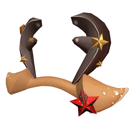 Christmas Deer Horn w/ Stars 