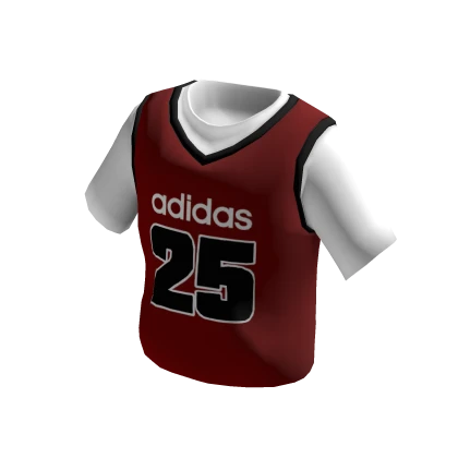 adidas Basketball Vest & White Tee Red&Black