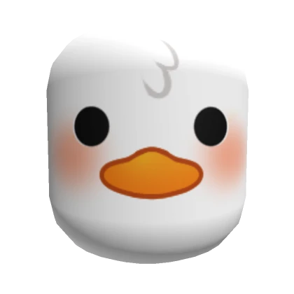 Ducky Face Mask - white