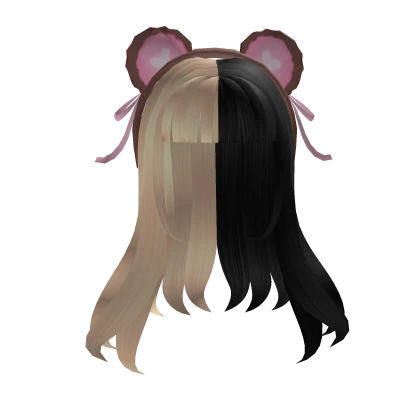 Stylish Black and Blonde Hime w/ Cute Teddy Tiara