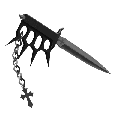 (L) Silver Knuckle Knife