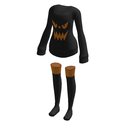 🎃 Halloween Sweater Dress With Socks