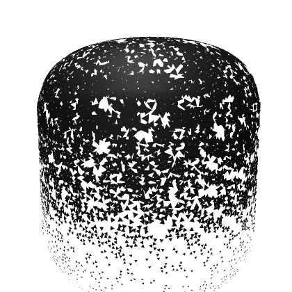 Black Corrupted Ink Face Mask Gradient