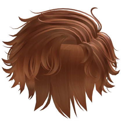 Ginger Fluffy Messy Side Swept Boy Hair