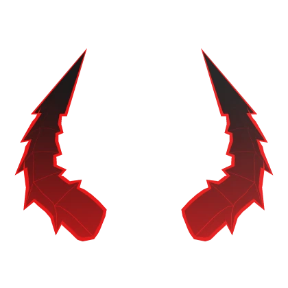 Cartoony Devil Horns Red