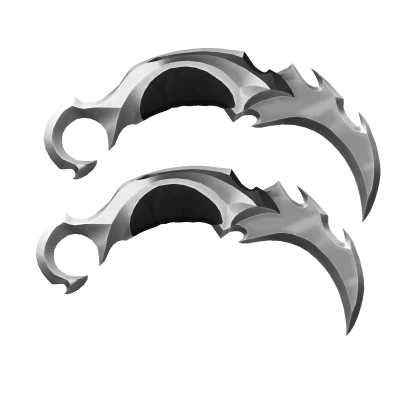 Holdable White Dual Karambits 