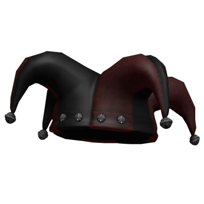 Red/Black Chrome Jester Hat