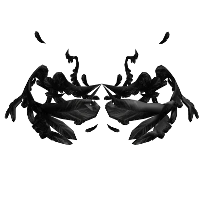 Black Angelic Guardian Angel Lower Wings