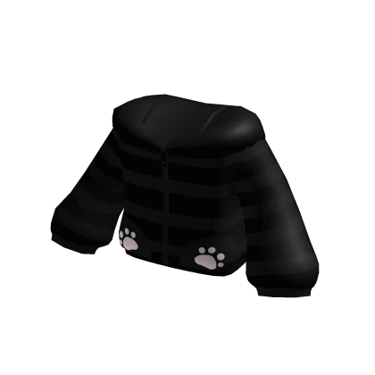 ♡ Black Striped Over Sized Cat Jacket