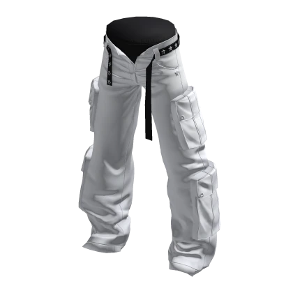 Y2K Baggy Cargoes Reverse Monochrome